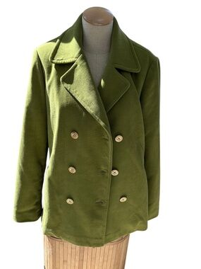 J.McLaughlin Spring Grass green SPECTACULAR bird mallard duck lining M jacket